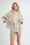 Aemi + Co Fake Two Pieces Turtleneck Sherpa Jacket with Pockets