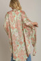 Umgee Full Size Mixed Print Open Front Kimono with Ruffle Sleeves Plus Size