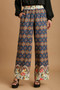 Umgee Full Size Mixed Print Elastic Waistband Pants Plus Size