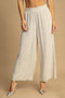 Umgee Full Size High Waisted Embellished Linen Pants Plus Size