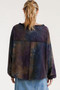 Umgee Full Size Tie Dye Round Neck Long Balloon Sleeve Top Plus Size