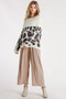 Umgee Full Size Leopard Off-Shoulder Long Sleeve Sweater Plus Size