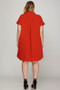 She + Sky Full Size Button Down Short Sleeve Woven Shirt Dress Plus Size