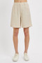 RISEN High Rise Pleated Front Shorts