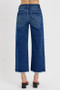 RISEN Raw Hem Wide Leg Attached Buckle Jeans