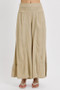 RISEN Shirring Detail Wide Leg Pants