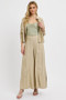 RISEN Shirring Detail Wide Leg Pants
