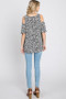 Heimish Full Size Leopard Round Neck Cold Shoulder T-Shirt Plus Size