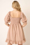 Mittoshop Smocked Ruffled Hem Half Sleeve Mini Dress