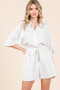 Mittoshop Tie Waist Half Sleeve Romper