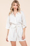 Mittoshop Tie Waist Half Sleeve Romper