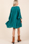 Mittoshop Frill Tie Neck Bell Sleeve Dress