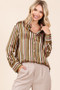Mittoshop Striped Button Down Satin Shirt