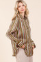 Mittoshop Striped Button Down Satin Shirt