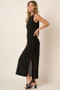 Mittoshop Side Slit Round Neck Sleeveless Dress