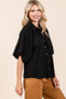 Mittoshop Airflow Short Bubble Sleeve Button Down Shirt