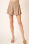 Mittoshop Side Invisible Zipper Pleated Shorts