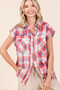 Mittoshop Mineral Wash Plaid Button Down Shirt