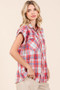Mittoshop Mineral Wash Plaid Button Down Shirt