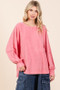 Mittoshop Mineral Wash Raglan Long Sleeve Oversized Top