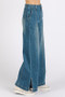 Mittoshop Medium Wash Seam Detail Wide Leg Denim Jeans