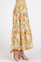 Mittoshop Flower Print Elastic Waist Tiered Skirt