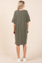 Mittoshop Urban Rib Knit Short Sleeve Tee Dress