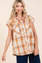 Mittoshop Mineral Wash Plaid Button Down Shirt