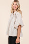 Mittoshop Airflow Short Bubble Sleeve Button Down Shirt