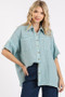 Mittoshop Mineral Wash Gauze Oversized Short Sleeve Shirt