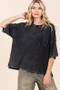 Mittoshop Mineral Wash Waffle Knit Short Sleeve Top