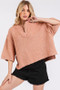 Mittoshop Side Slit Notched Drop Shoulder Sweater
