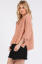 Mittoshop Side Slit Notched Drop Shoulder Sweater