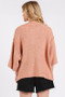 Mittoshop Side Slit Notched Drop Shoulder Sweater