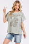Mittoshop PEACE Round Neck Short Sleeve T-Shirt