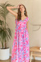 ADORA Abstract Floral V-Neck Maxi Dress