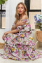 ADORA Layered Floral Off-Shoulder Short Sleeve Maxi Dress