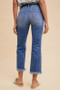 Annie Wear Distressed Raw Hem Straight Leg Cropped Jeans