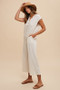 Annie Wear Button Detail Wide Leg Jumpsuit with Pockets