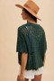 Annie Wear Openwork Johnny Collar Knit Cover Up