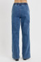 RISEN Full Size Elastic Waist Wide Leg Jeans Plus Size
