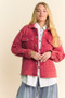 Davi & Dani Quilted Button Down Shacket with Chest Pockets