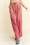 Davi & Dani Rhinestone Drawstring Wide Leg Pants