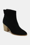 Beast Fashion Suede Point Toe Ankle Booties