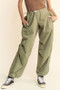 Davi & Dani Drawstring Baggy Pants with Pockets