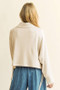 Davi & Dani Drawstring Hem Half Zip Raglan Sleeve Sweatshirt
