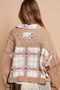 POL Corduroy Jacquard Patchwork Button Up Jacket