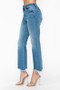 bytos Raw Hem Distressed Mid Rise Crop Jeans