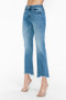 bytos Raw Hem Distressed Mid Rise Crop Jeans