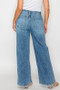 bytos Full Size High Rise Wide Leg Jeans with Pockets